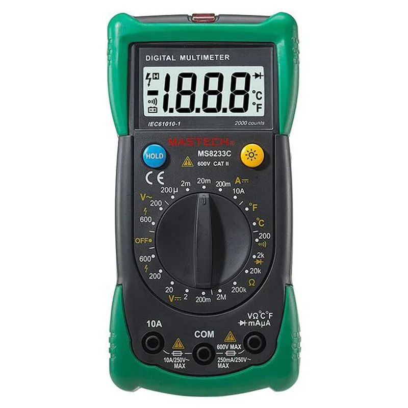 

MASTECH MS8233C Digital noncontact Multimeter AC DC Voltage Current Capacitance Frequency Temperature Tester multimeter detector