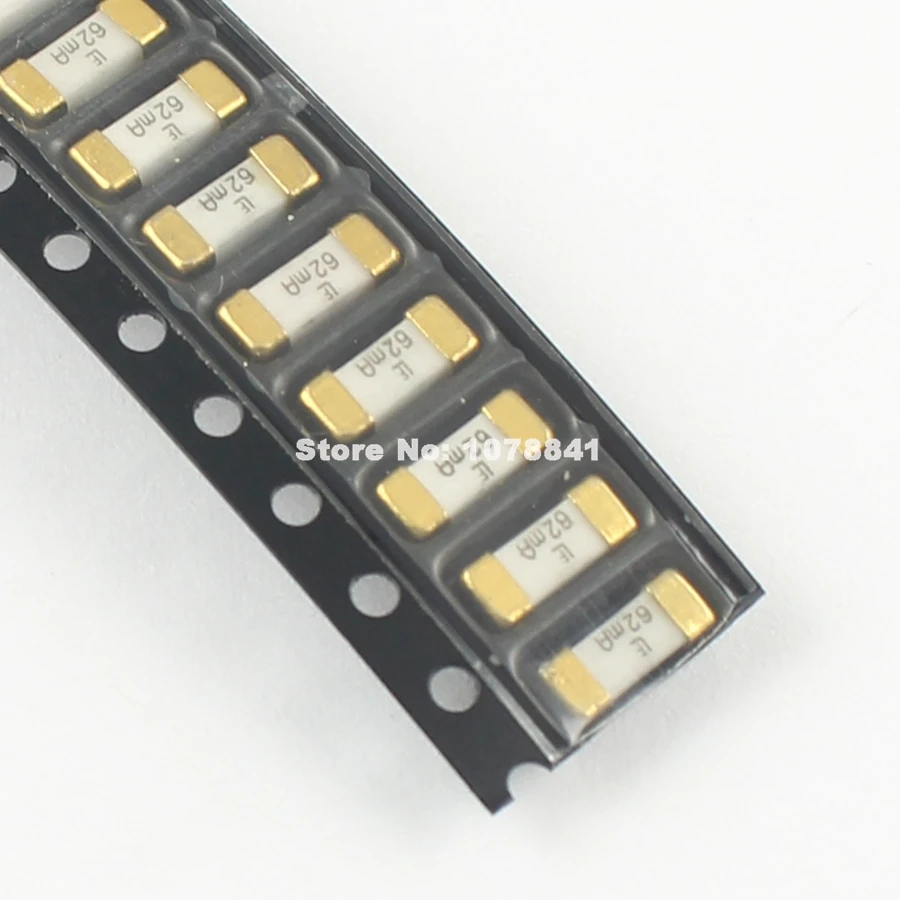 

10 Pcs Per Lot Littelfuse Very Fast Acting SMD 1808 0.062A 62mA 125V Surface Mount Fuse