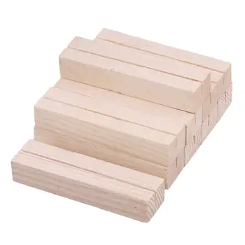 

10Pcs 10x2.7x1.8cm Pine Wood Postcard Card Holder Wood Table Numbers Party Wedding Table Name Card Holder