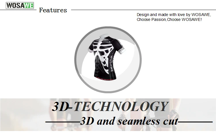 WOSAWE Мужская велосипедная майка, велосипедная одежда, спортивные рубашки с коротким рукавом, дышащая одежда для горного велосипеда, летняя одежда для горного велосипеда
