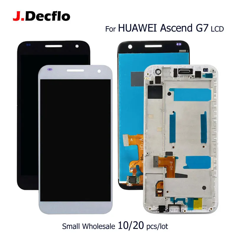 

10/20 pcs/lot For HUAWEI Ascend G7 LCD Display+Touch Screen Digitizer Assembly Replacement Parts with/no Frame Original 5.5