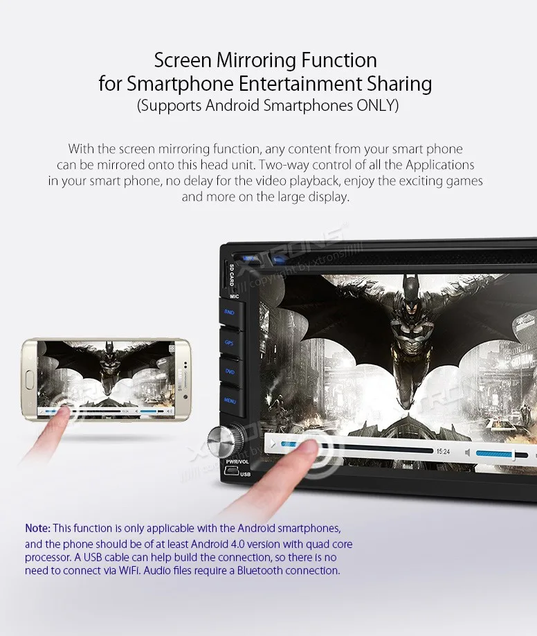 Best XTRONS 6.2 inch 2 din Car DVD Player Radio HD Touch Screen GPS Navigator with Screen Mirroring Function Custom Fit for Nissan 6