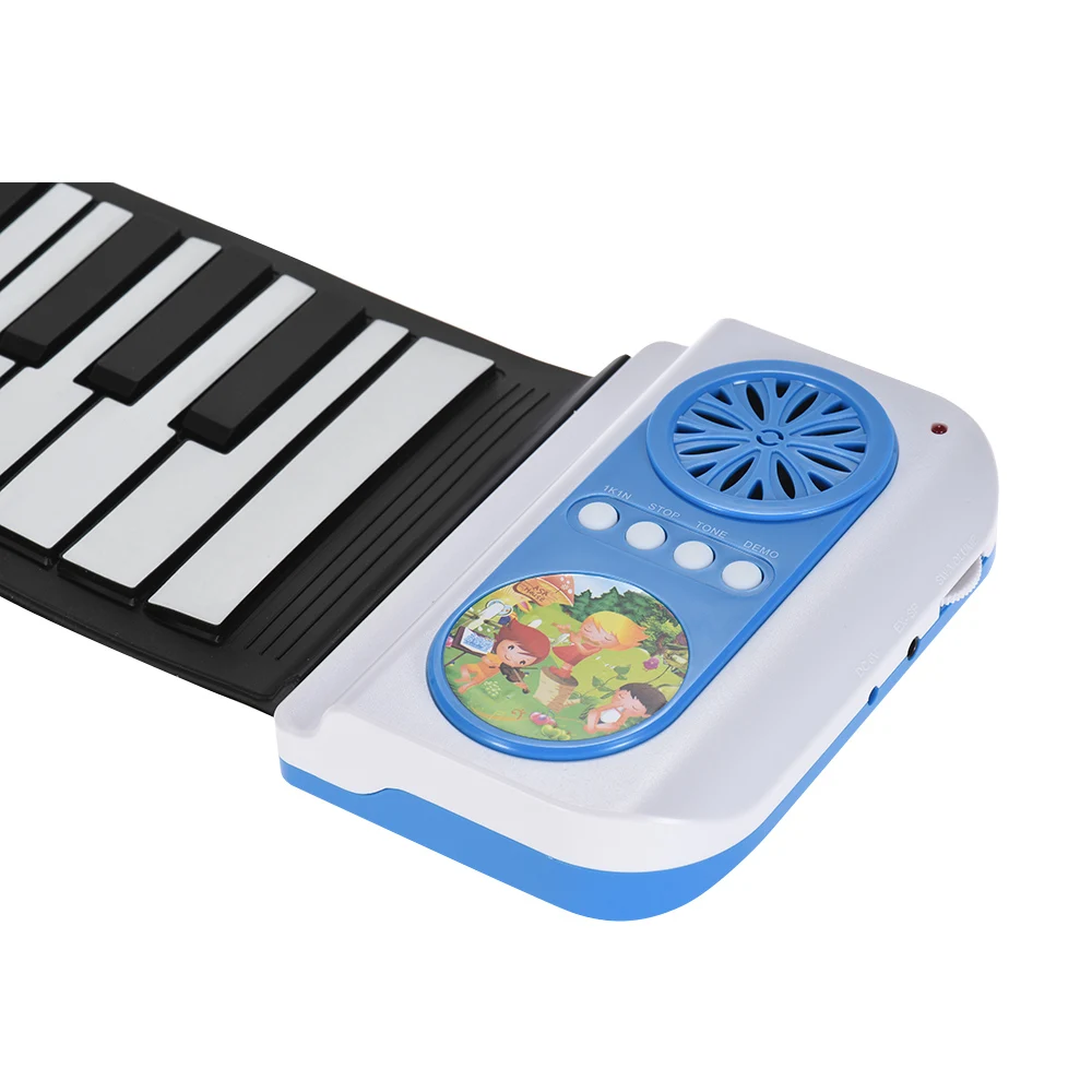 49 клавиш свернутый фортепиано кремния электронная MIDI клавиатура со встроенным динамиком обучающая функция для детей Дети