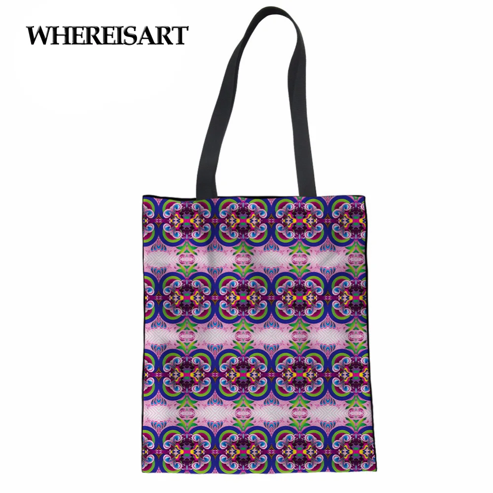 WHEREISART оптом большие многоразовые для бакалейный продуктов женская сумка эко большие складные сумки для покупок бежевый холст хлопковая Экосумка Volta