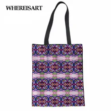 WHEREISART оптом большие многоразовые для бакалейный продуктов женская сумка эко большие складные сумки для покупок бежевый холст хлопковая Экосумка Volta