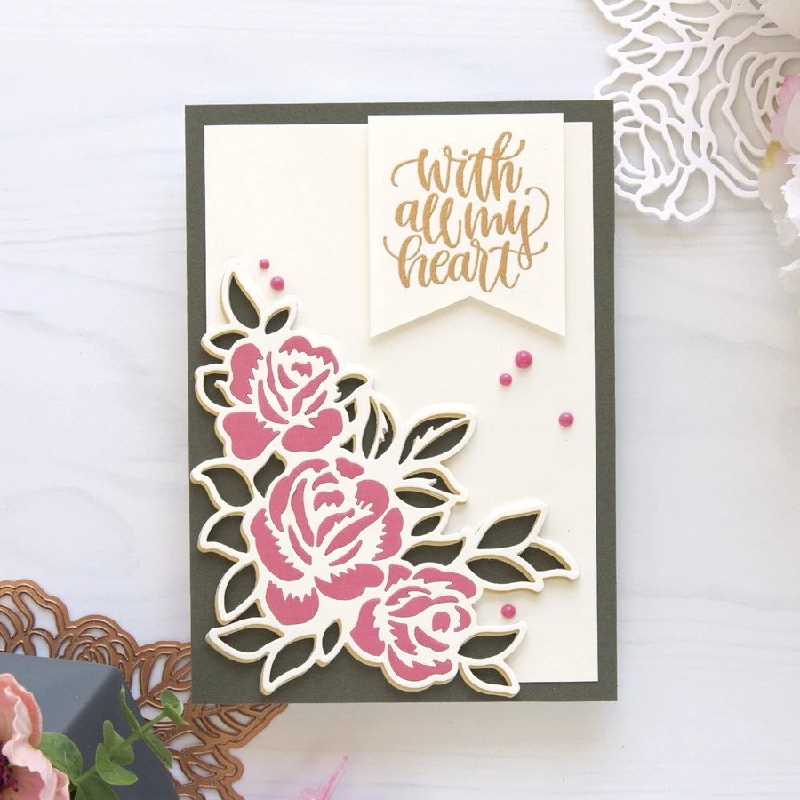 Julyartsdies Rose Flower Die Scrapbooking Nouveau Arrivage 2019