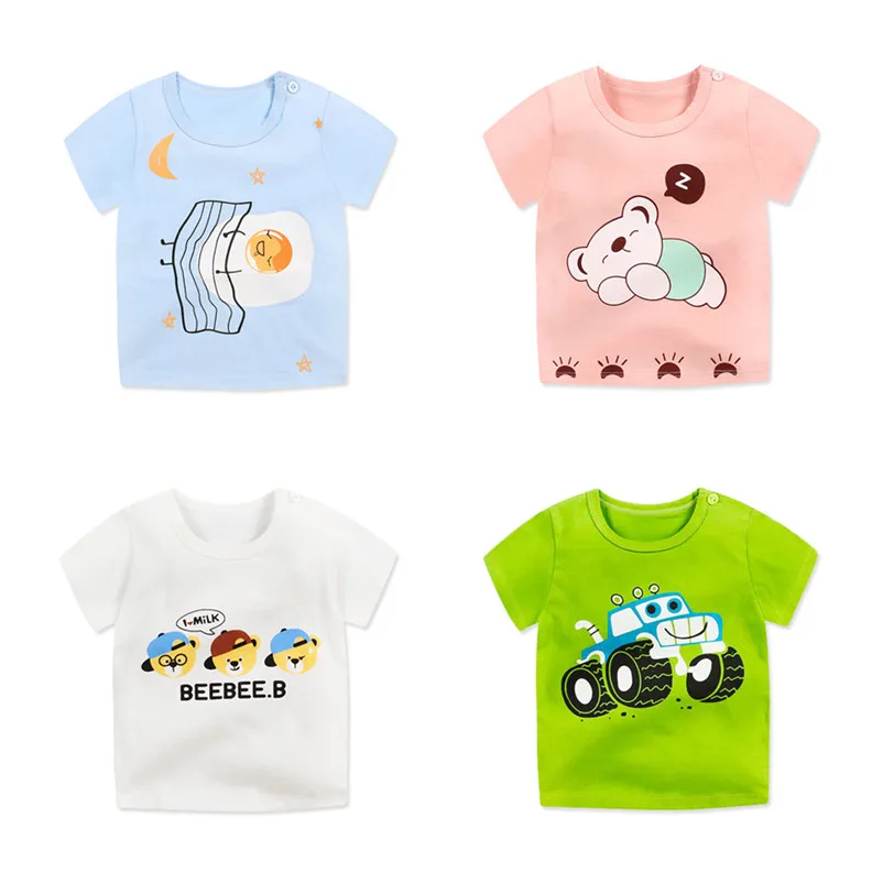 

Summer Kids Boys T Shirt Car Print Short Sleeved Baby Girls T-shirts Cotton Children's T-shirt O-neck Tee Tops Boy Clothes