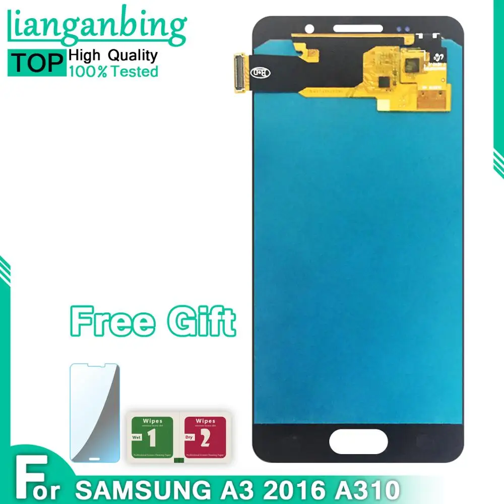 

Super Amoled LCD For Samsung Galaxy A3 2016 A310 A310F A310M A310H LCD Display Touch Screen Digitizer Assembly Replacement Parts