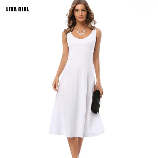 simple white maxi dress