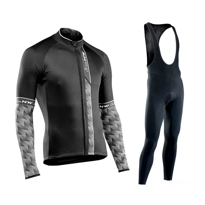 

NW Cycling Jersey Men 2018 pro team Spring Autumn Long sleeve Set Outdoor Bicycle Clothing MTB Bike Clothes Ropa Ciclismo hombre