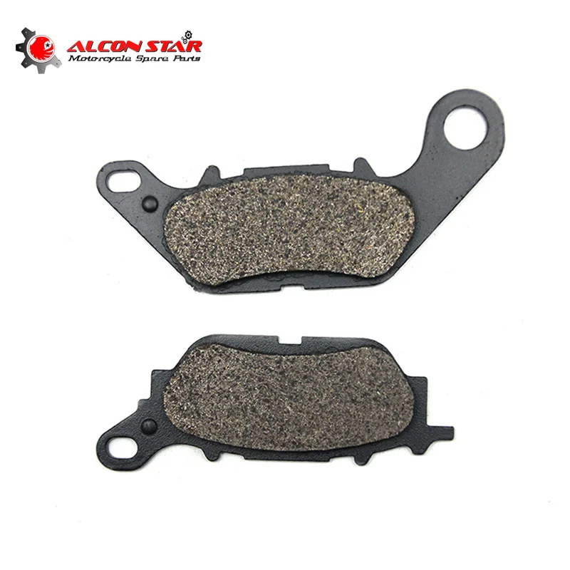 

Alconstar 2 PCS Motorcycle Scooter Brake PADS For Yamaha YBR125 2007-2016 YBR125 CUSTOM 2008-2016 N-MAX125 N-MAX150 FA464