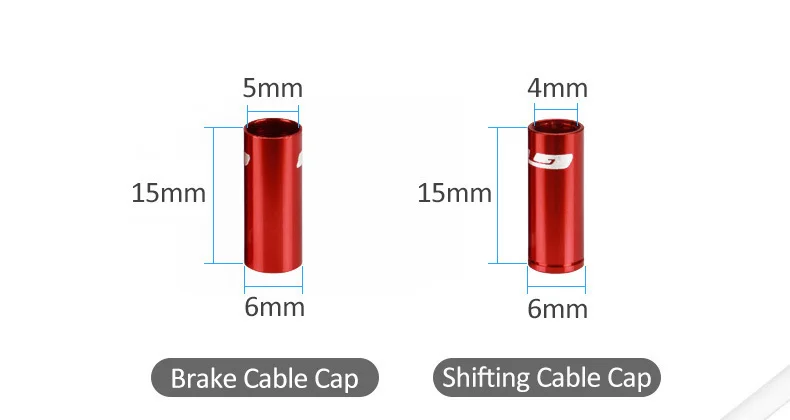 GUB 10 шт. 4 мм 5 мм алюминиевый трос переключения тормоза для MTB шоссейного велосипеда красочный кабель велосипедный переключатель тормозной кабель концевой наконечник крышки