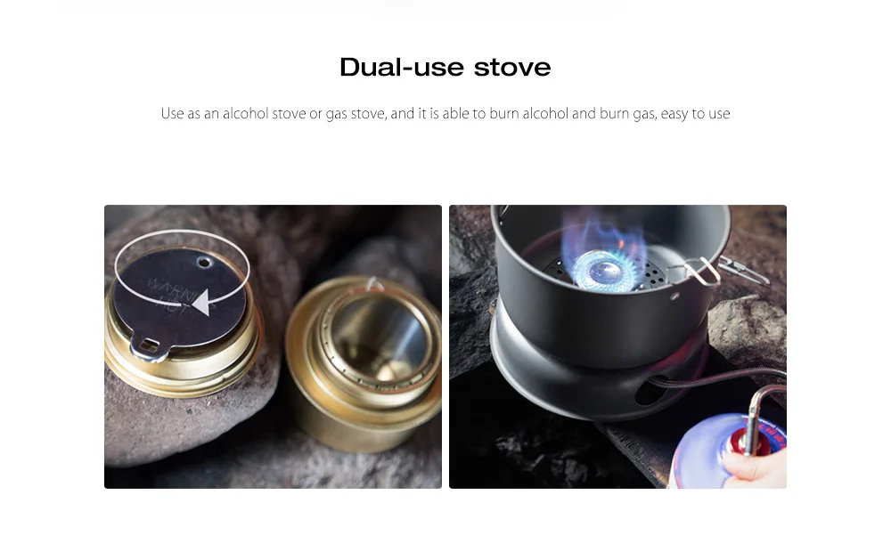 BULIN BL100 - Q1 Outdoor Camping Picnic Dual-use Alcohol Burner Gas Stove
