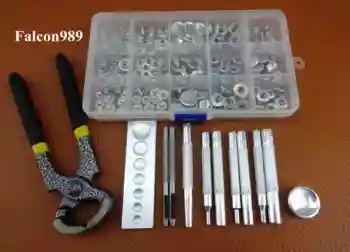 

12pcs Leather Craft Snap Fasteners Press Studs Rivet Button Punch Pliers Tool Set Sewing Stitching Carving Stamping Knife Cutter