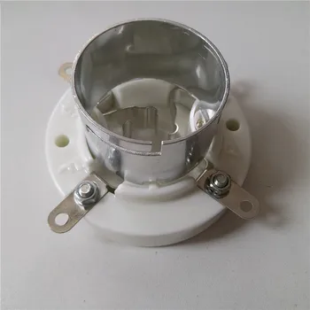 

1pcs ceramic tube socket seat GZC4-3B 4 pin seat tube socket silver foot for 805/845/211