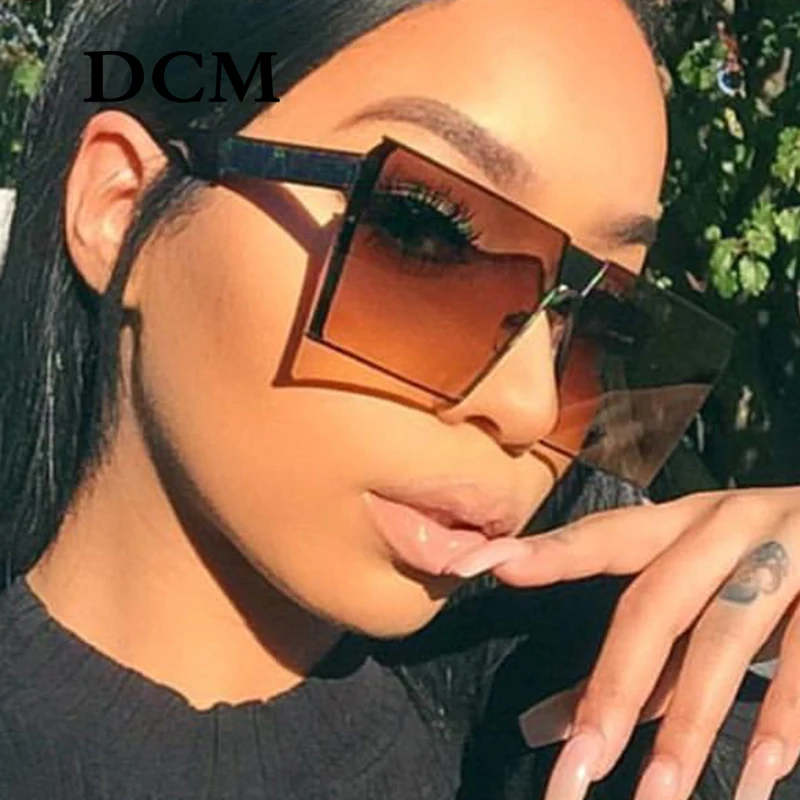 

DCM 2018 New Women Sunglasses Oversize UV400 Gradient Men Women Sun Glasses Vintage Eyeglasses Frames