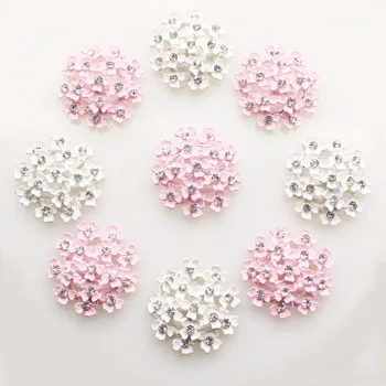 

YWXINXI hot 5 pieces / batch 25MM Alloy Rhinestone Jewelry Accessories DIY Craft Decorative Buttons for Wedding Celebrations