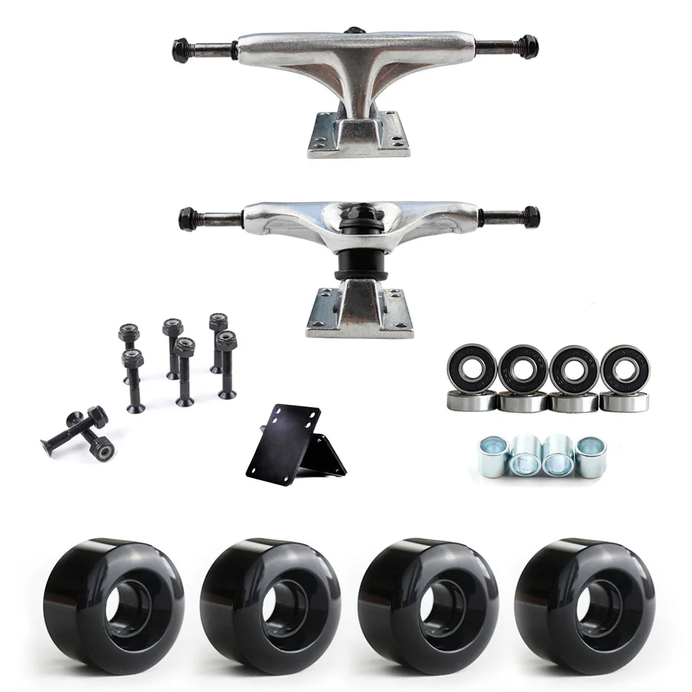 5inch Skateboard truck wheels complete kit with 55*32mm wheels|Skate