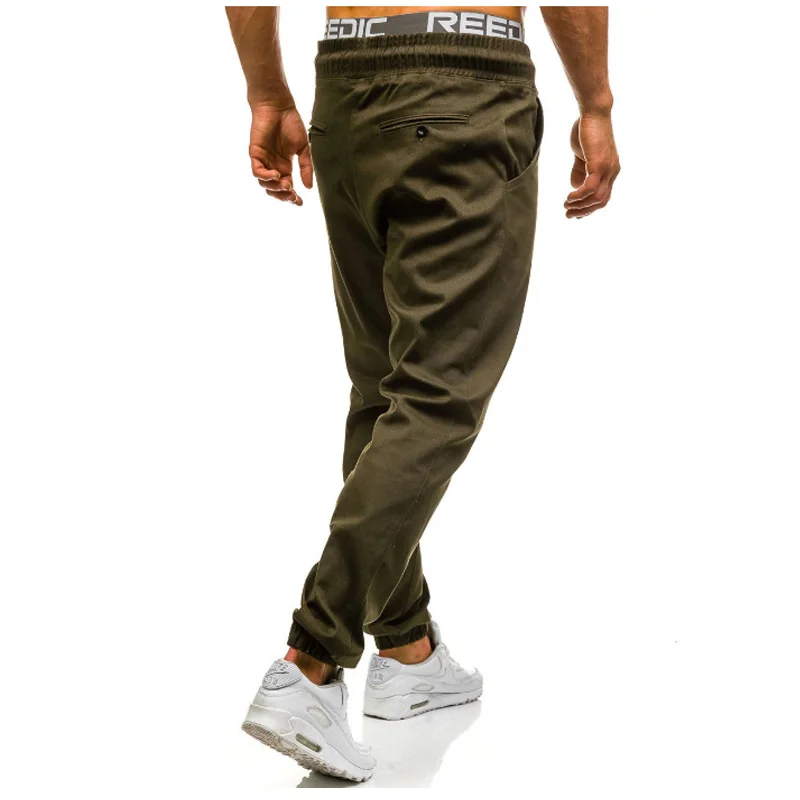 Бренд Для мужчин Штаны хип-хоп шаровары, штаны для бега Штаны 2019 мужской мужские брюки для бега однотонные брюки большой Размеры M-XXXL