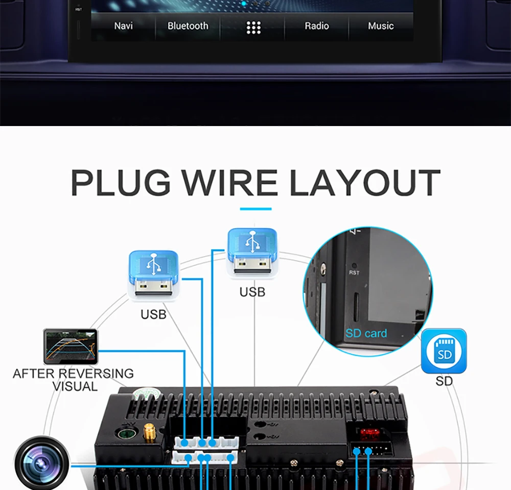Perfect 2 Din Android Universal Car DVD Player GPS Navigation Map WIFI BT Radio Player Multimedia For Honda Nissan BYD TOYOTA KIA 3