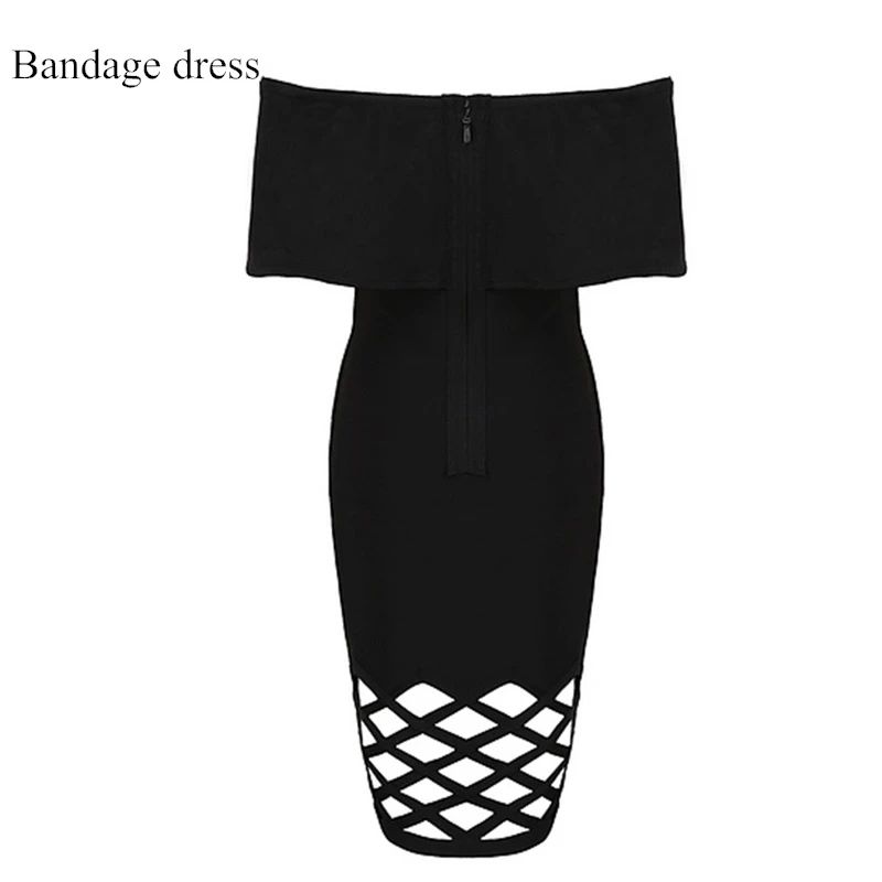 Adyce-2017-Summer-Women-Bandage-Dress-Black-slash-neck-Hollow-Out-Hem-Ruffles-Bodycon-Runway-Dress (3)_