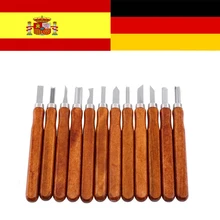 12 шт./компл. дерево лезвия для резьбы комплект ручная резьба по дереву долотом для Деревообработка DIY Инструменты formones y gubias зубило intagliare legno