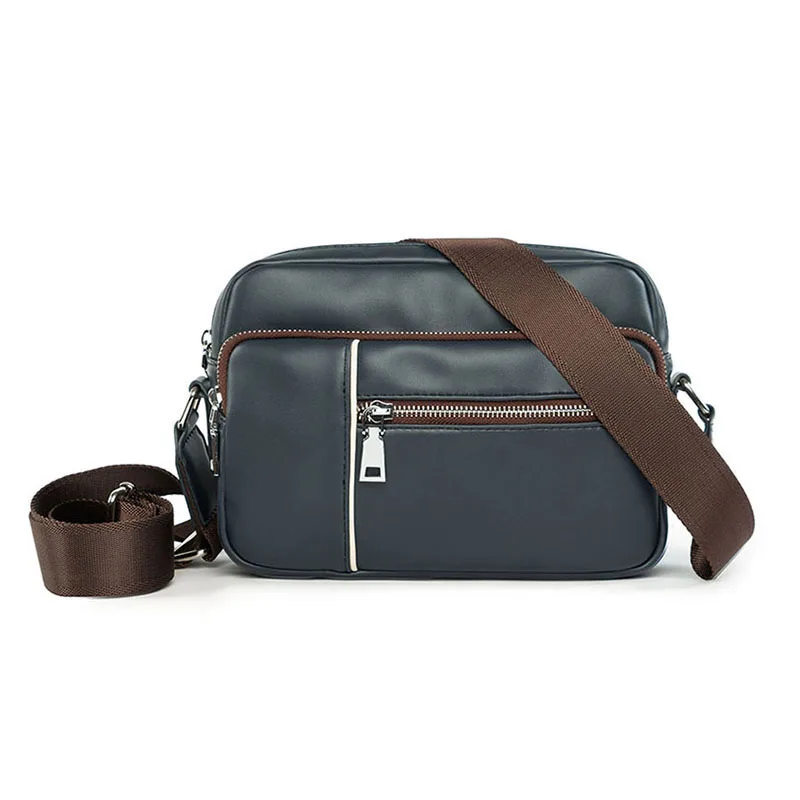 Men's Small Satchels Bag 2018 Fashion Leisure Leather Messenger For Men Brown PU Side Bags Mens Travel Shoulder |