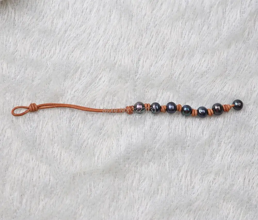 women bracelet on leather