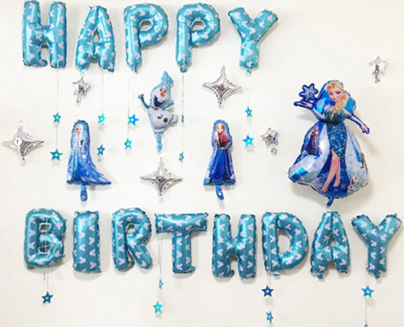 Эльза Замороженные шары на день рождения посылка девичник вечерние украшения с днем рождения украшения на стену воздушный шар