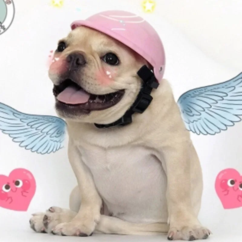 Anjing Topi Anjing Lucu Sepeda Motor Helm Pet Topi Kecil Medium