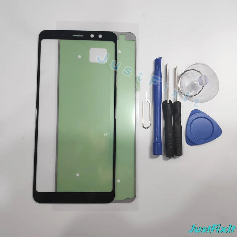 10 pcs/lot For Samsung Galaxy A8 2018 A530F Touch Screen Panel Front Outer Glass Lens Cover Replacement | Мобильные телефоны и