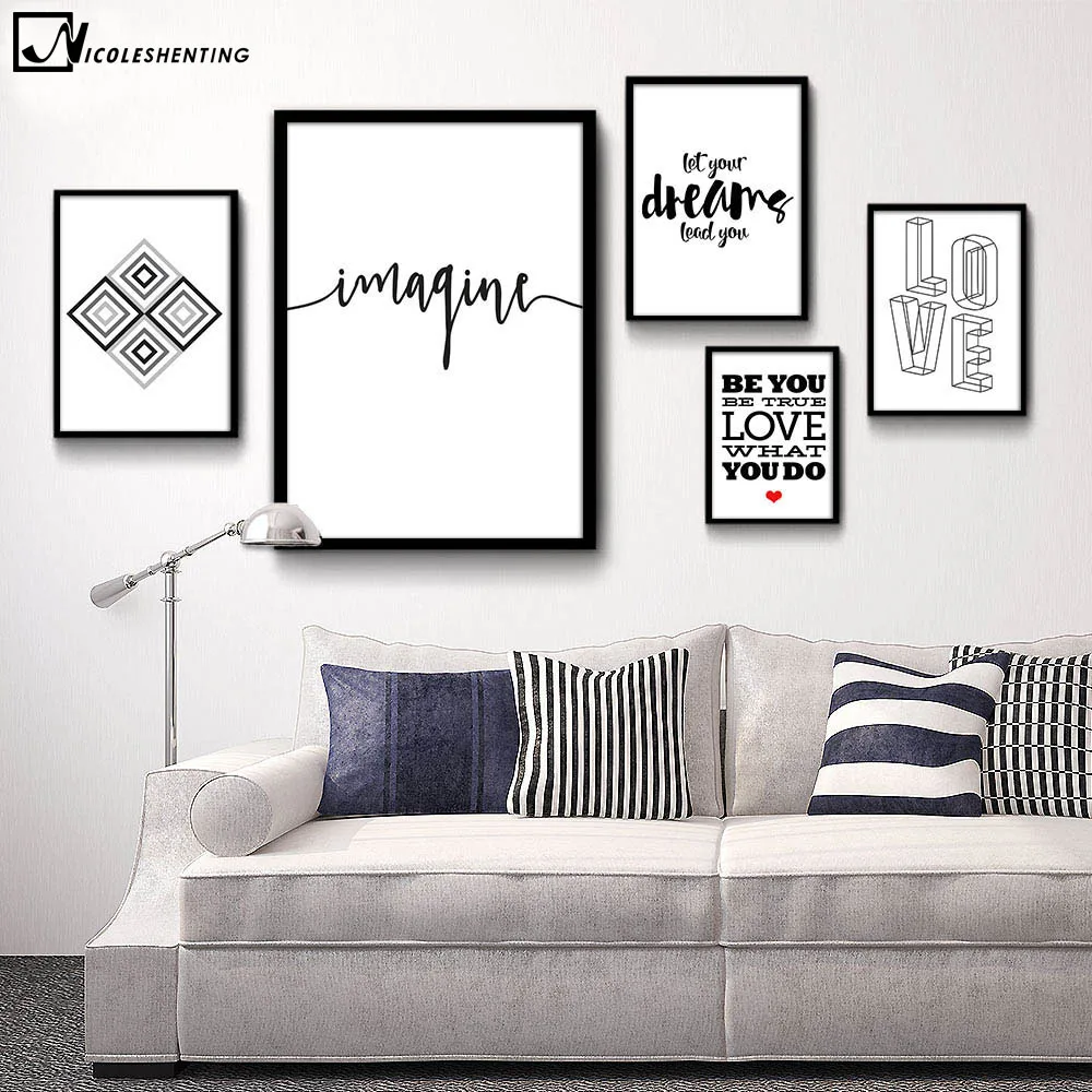 Citação motivacional Minimalista Poster Imprimir Pintura