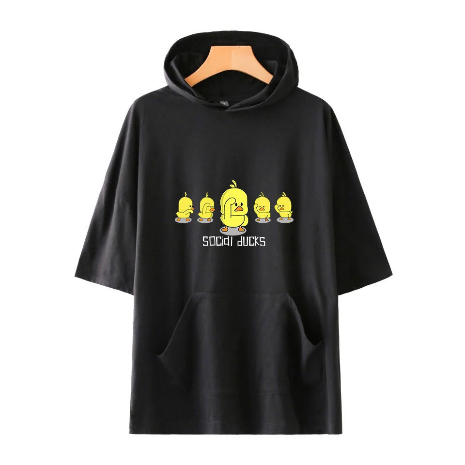 Frdun Tommy 2018 Новинка SOCIDL DUCKS мужская женская футболка с капюшоном однотонные