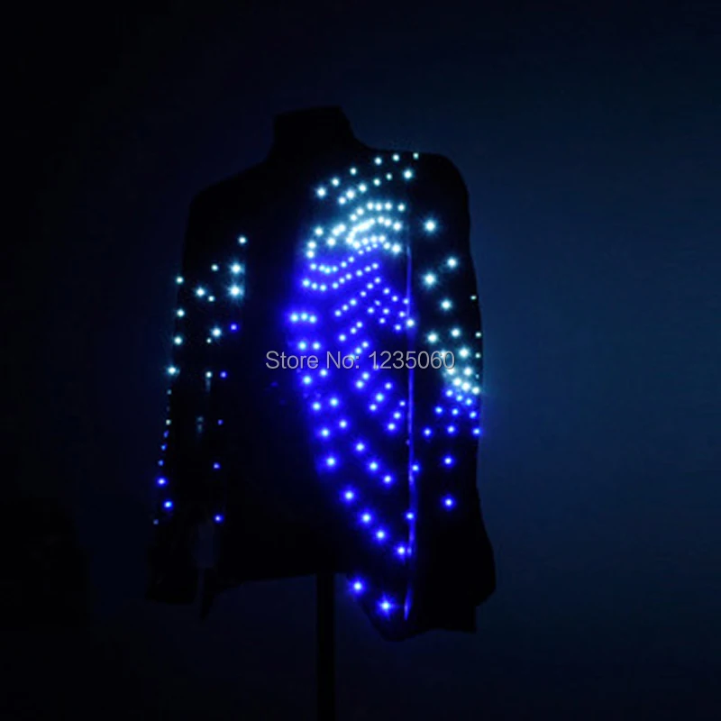 

led luminous jacket winter jacket casual men's business formal jacket Christmas Carnival Party RGB light coat DIY Decorations