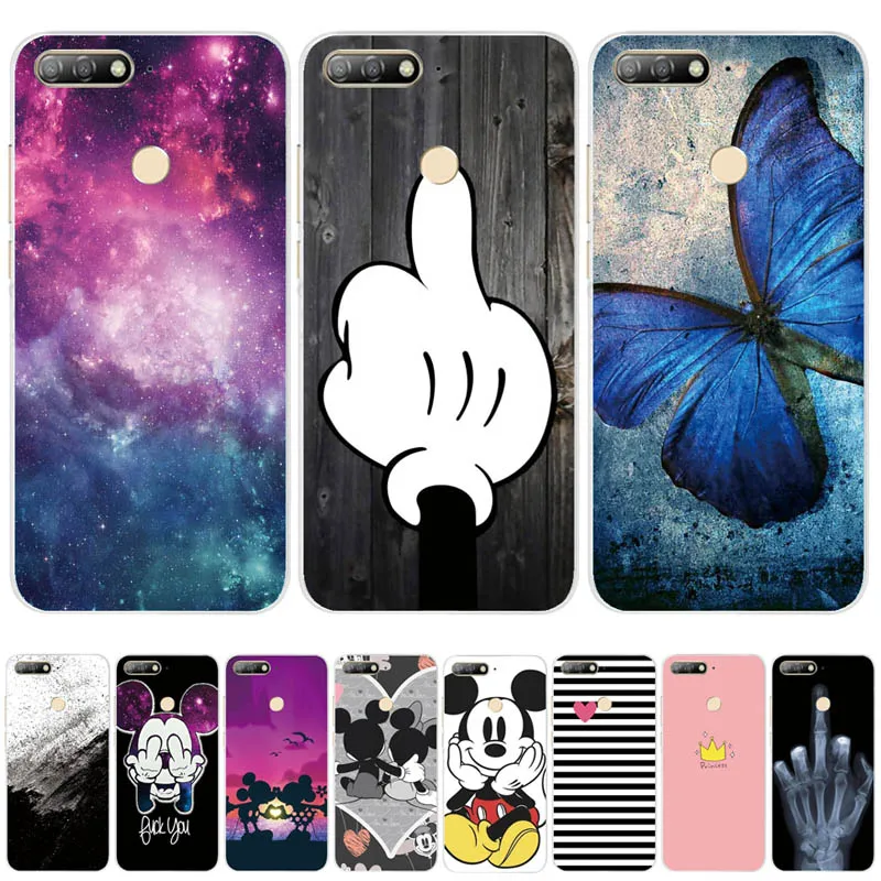 

For Huawei Honor 7C Case Cover 5.7" Soft TPU Silicone Bumper on Honor 7C Cases for Huawei Honor 7C AUM-L41 Phone Case Back Cover