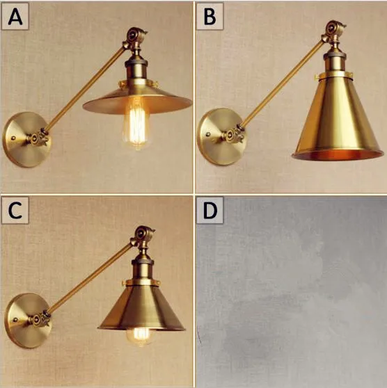 

Loft style Industrial Wall Light Fxitures Retro Wandlampen Swing Long Arm Wall Lamp Vintage Sconce Lampara De Pared