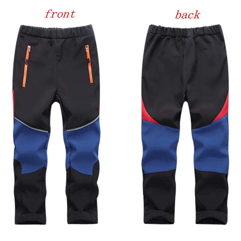 Goede 2018 Herfst Winter Jongens Meisjes Wandelen Broek Outdoor Softshell Broek Waterdicht Winddicht Thermische voor Camping Ski Klimmen