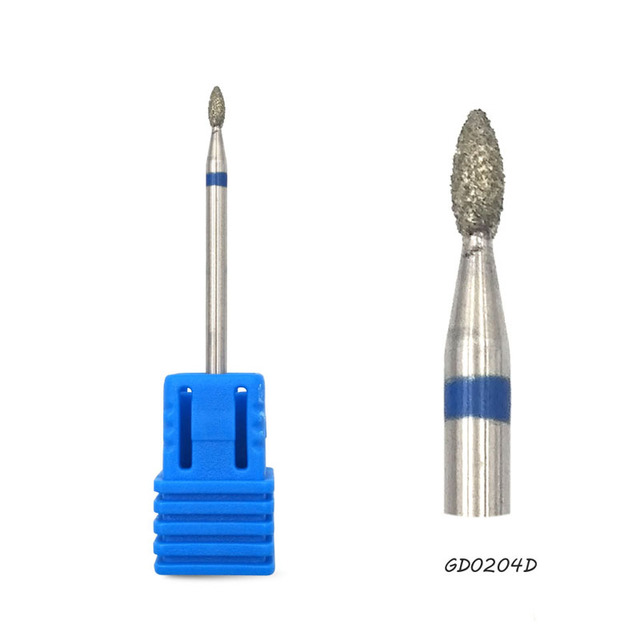 Spear Diamond Nail Drill Bit 3/32" Rotary Burr Manicure Cutters Tools Electric Drill Accessories Nail Mills-GD0208D