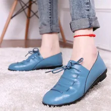 Женская обувь; Новое поступление; Весенняя плиссированная обувь на плоской подошве из натуральной кожи на шнуровке; женские вечерние туфли на резиновой подошве; tenis feminino hjm