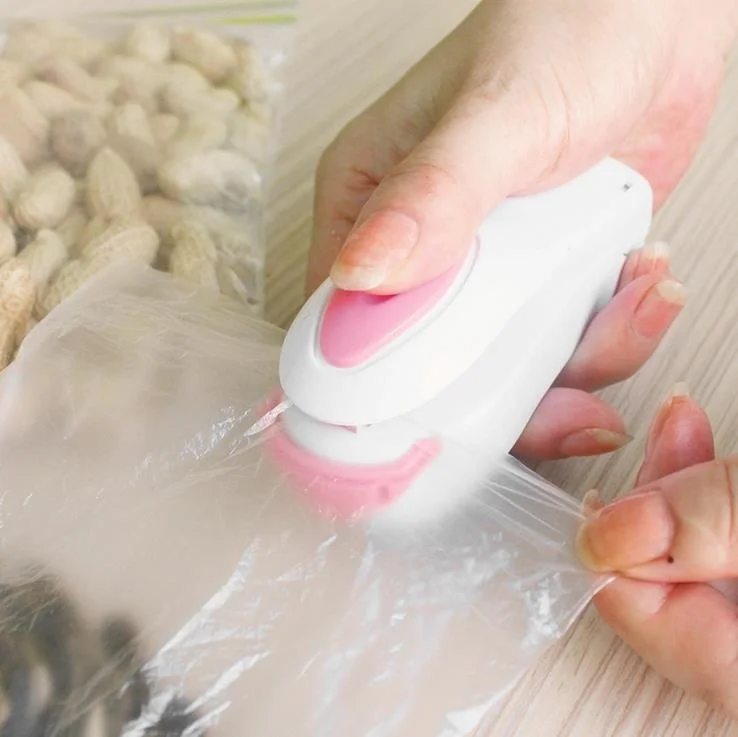 

Portable Bag Clips Handheld Mini Electric Heat Sealing Machine Impulse Sealer Seal Packing Plastic Bag Kitchen Tool Home Use
