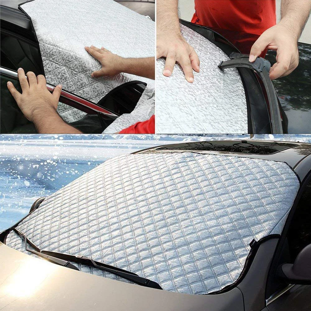 Покрытие лобового стекла автомобиля, сверхмощная ультратолстая Защитная крышка ветрового стекла-снег лед Мороз солнце УФ пыль вода устойчива-Pefect