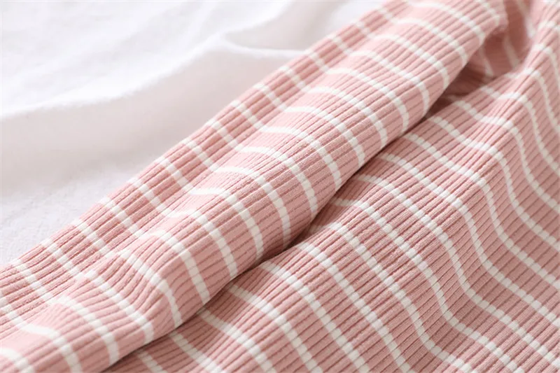 de Lã Listrado Camisas Em Torno Do Pescoço Fino Tops