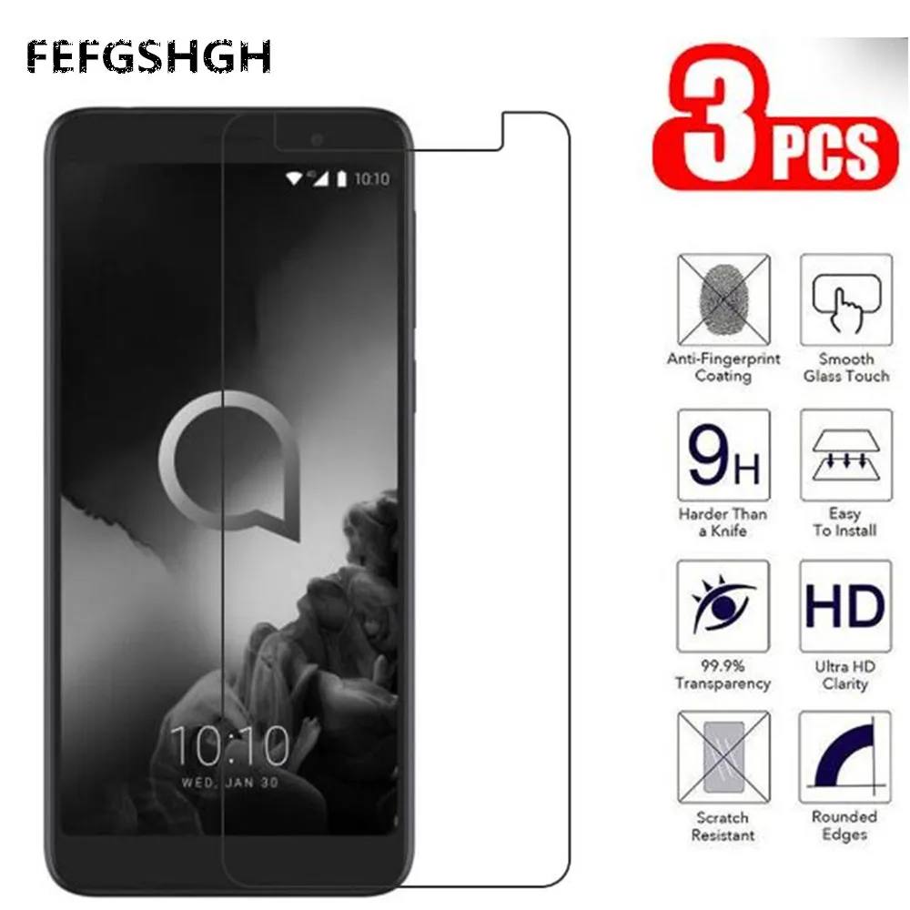

2.5D 9H Tempered Glass For Alcatel 1C 2019 5003D 4.96" Screen Protector Glass On The Alcatel 1C 2019 5003D Protective Film Glass