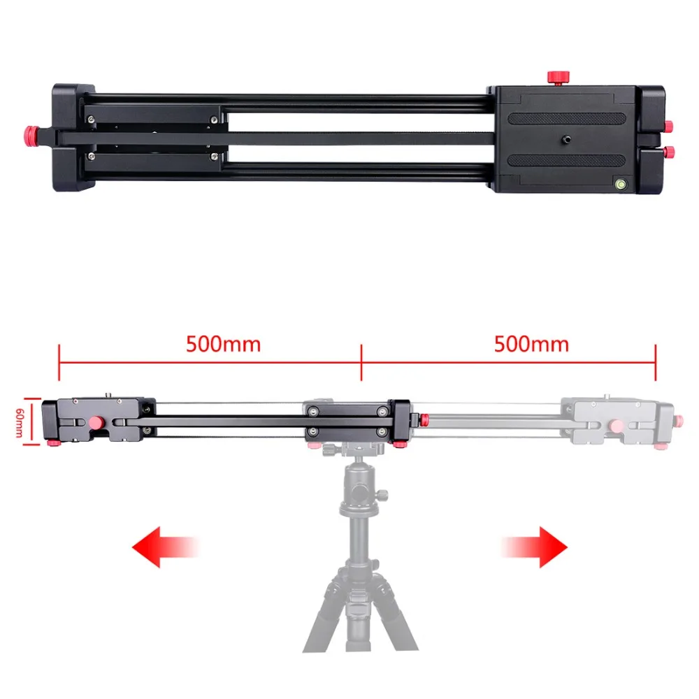 PULUZ Camera Video Slider 50cm / 100cm (Installs on Tripod) Slide Rail Track Stabilizer for DSLR / SLR Cameras / Video Cameras