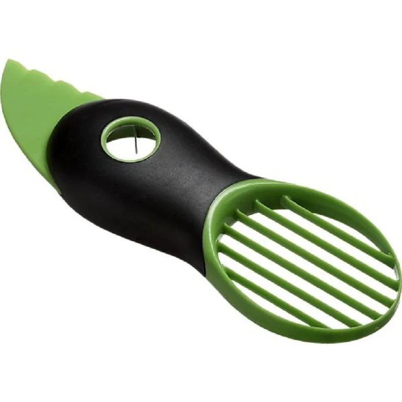 

3-in-1 Multifunction Avocado Slicer Green Splits Pits Slices Pitter Kitchen Vegetable Fruit Tool