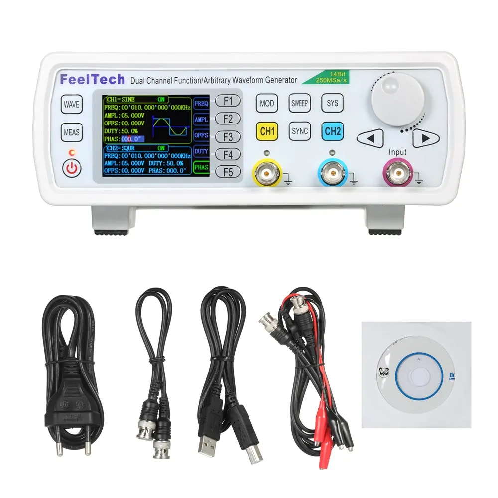 

FY6600-30M High Precision Digital signal generator DDS Dual-channel Function Generator 250MSa/s 14bits Frequency Generator 30MHz
