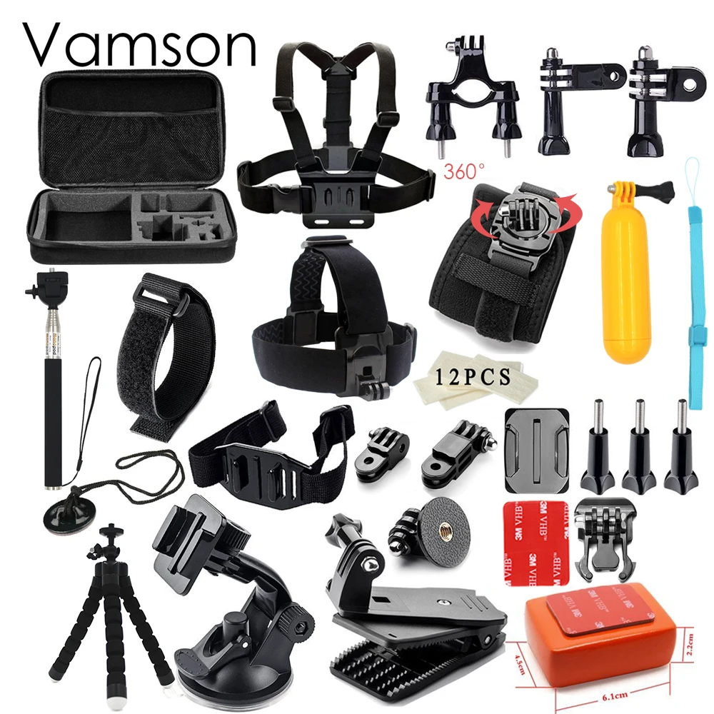 Prix pour Vamson pour GoPro accessoires 42 en 1 Set Famille Kit SJ4000 SJ5000 sj6000 paquet pour gopro hd hero 1 2 3 3 + 4 xiaomi yi Prix pour Vamson pour GoPro accessoires 42 en 1 Set Famille Kit SJ4000 SJ5000 sj6000 paquet pour gopro hd hero 1 2 3 3 + 4 xiaomi yi