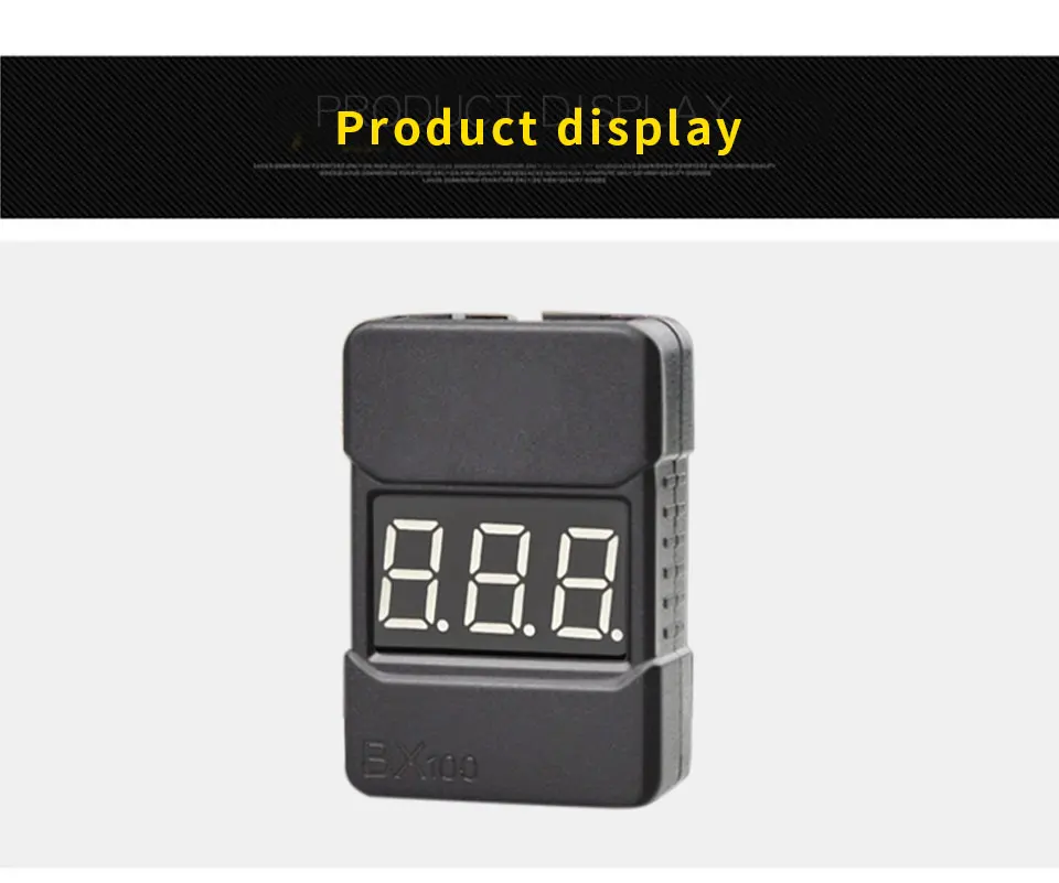 

1/2pcs HotRc BX100 1-8S Lipo Battery Voltage Tester/ Low Voltage Buzzer Alarm/ Battery Voltage Checker with Dual Speakers