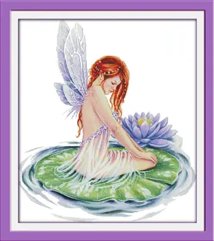 

Naiad Printed on Canvas DMC Counted Chinese Cross Stitch Kits printed Cross-stitch set Embroidery Needlework