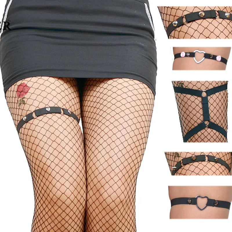 Fetish Wear Leg Garter Belt Harajuku Punk Leg Harness Socks Suspender Belt 90's Harness Belt p0030 Fetish Wear Leg Garter Belt Harajuku Punk Leg Harness Socks Suspender Belt 90's Harness Belt p0030
